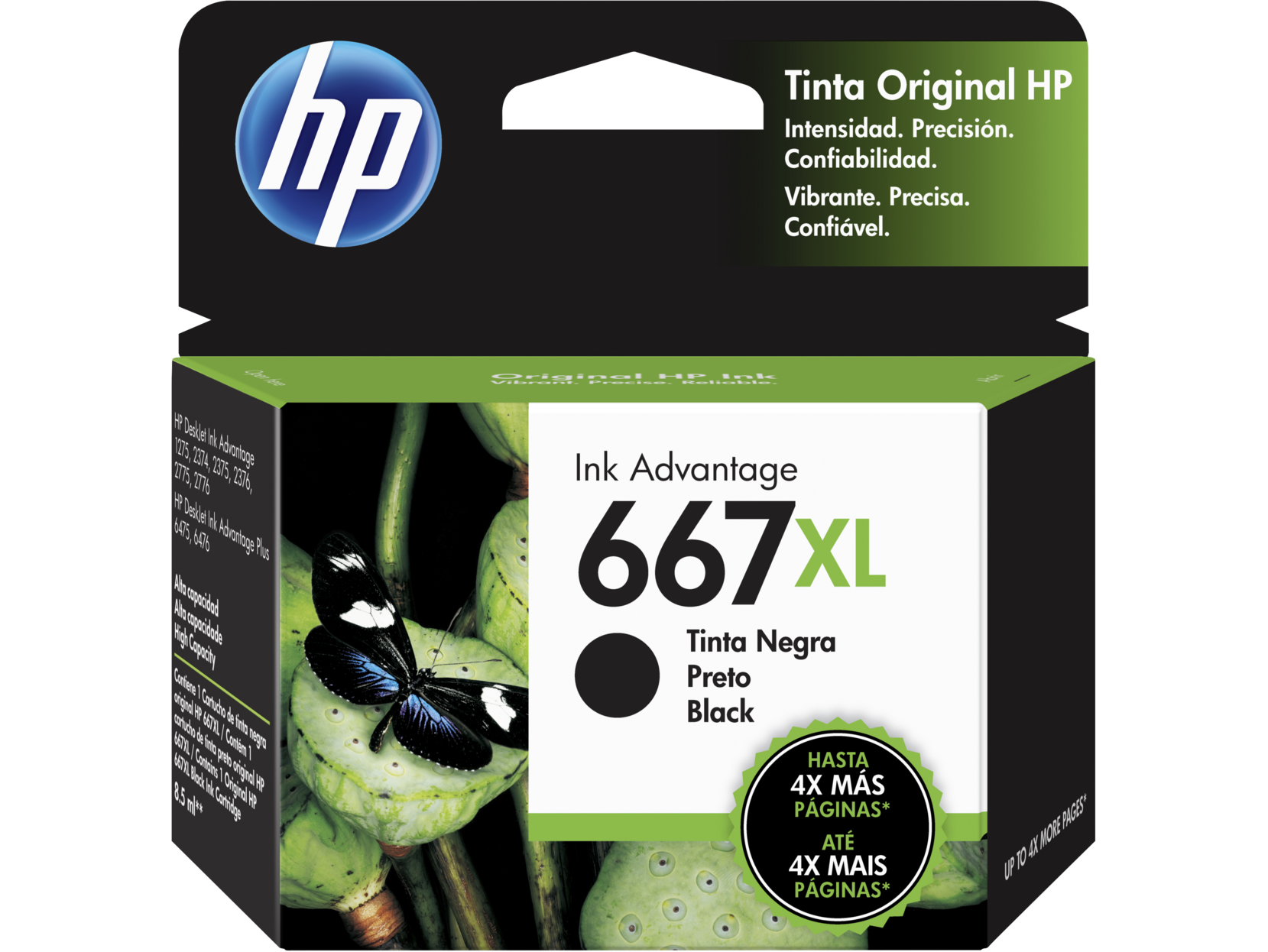 periodista eficientemente solo HP 667XL Negro Cartucho de tinta de alto rendimiento Original Advantage  (3YM81AL) :: HP Store Uruguay